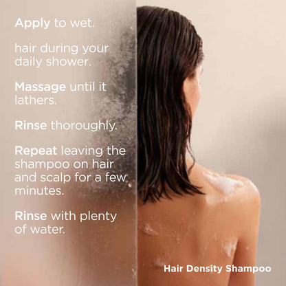 ISDIN Lambdapil dermatologist tested hair density shampoo on a clean backdrop