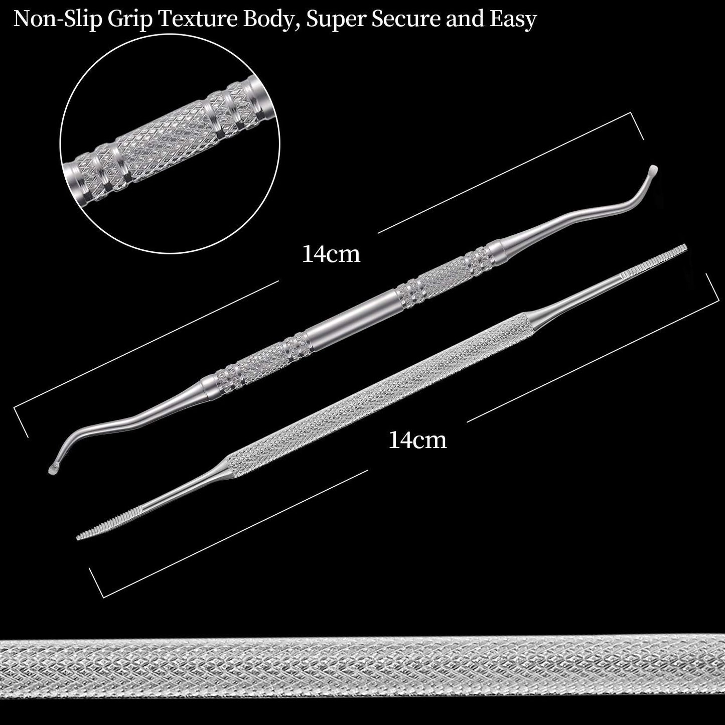 Close up of YINYIN stainless steel ingrown toenail lifter tool