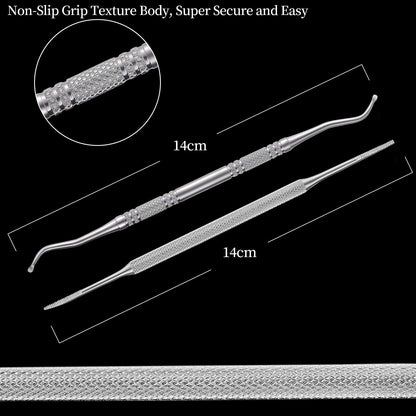Close up of YINYIN stainless steel ingrown toenail lifter tool