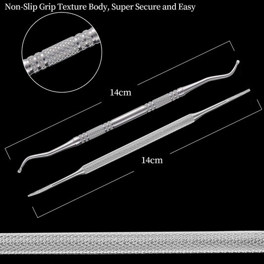 Close up of YINYIN stainless steel ingrown toenail lifter tool