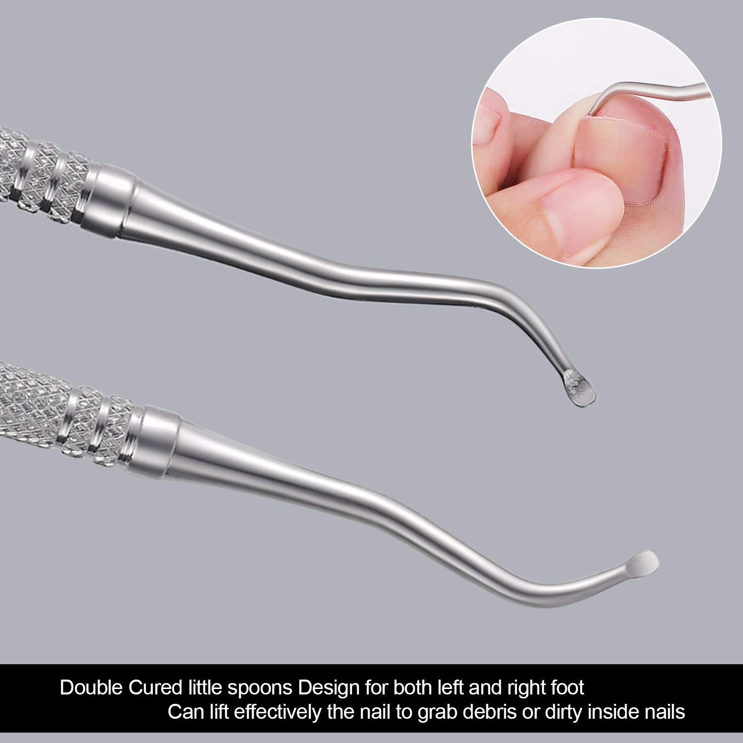 YINYIN pedicure tool set inside protective travel storage case