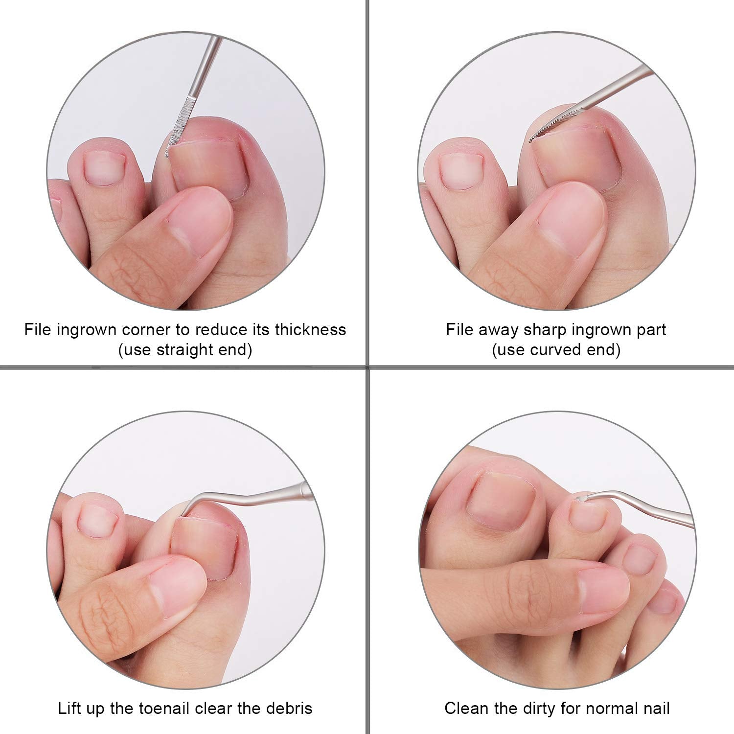 YINYIN stainless steel nail cleaner tool for debris removal