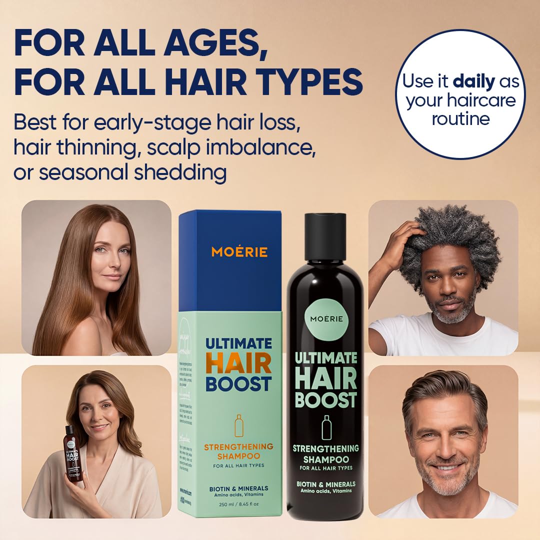 Moerie sulfate free and paraben free shampoo for natural hair growth