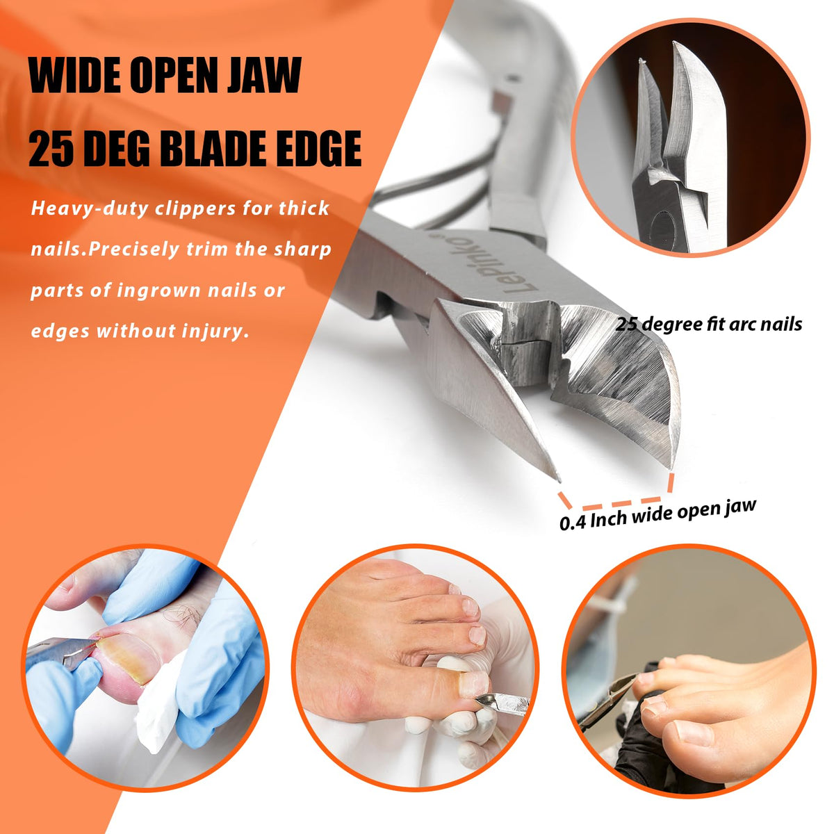 Durable stainless steel pedicure tool for seniors