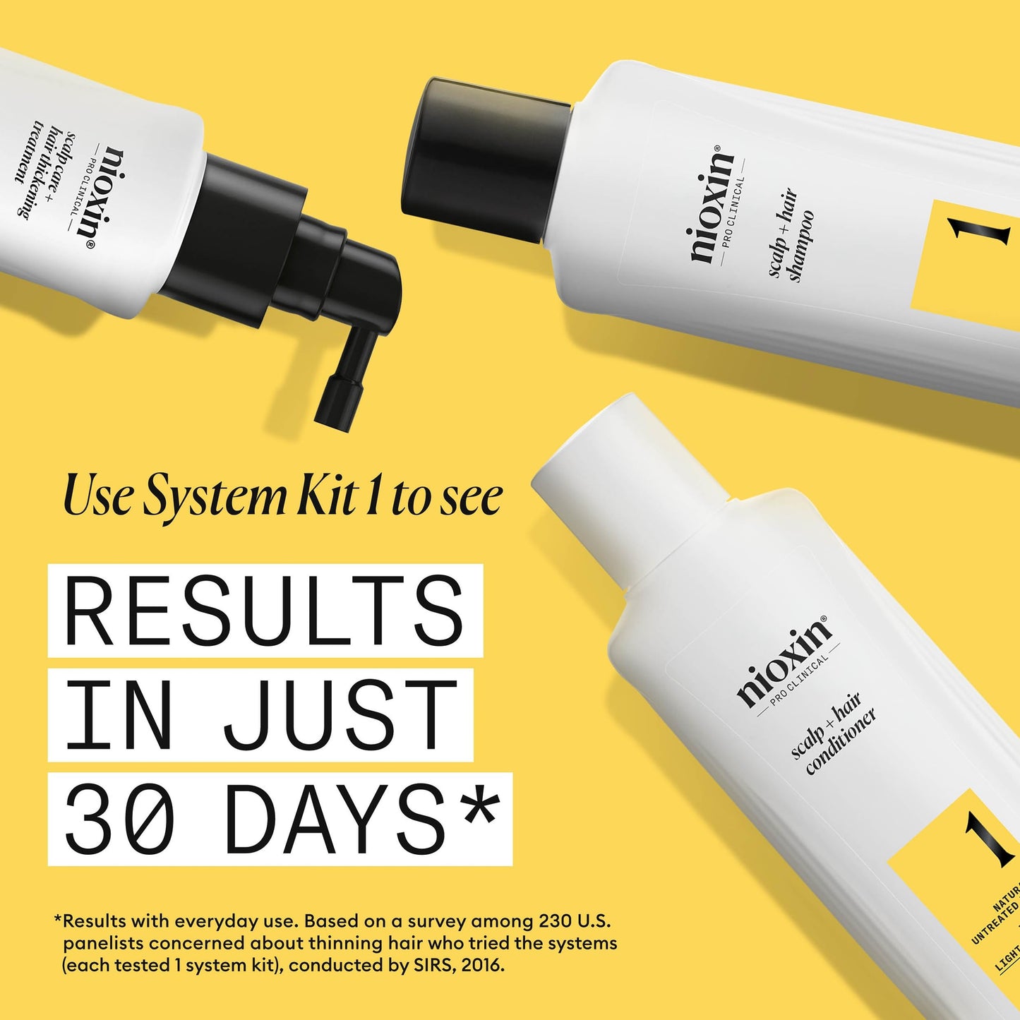 Authentic Nioxin hair thickening shampoo with biotin and niacinamide for hair loss defense