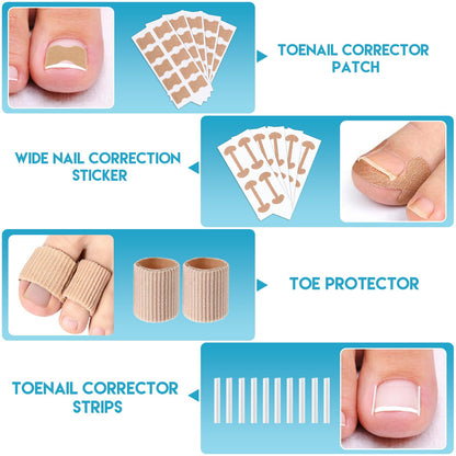Ingrown toenail corrector patches and lifter tool