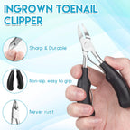 Close up of ingrown toenail treatment tools and drops