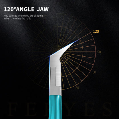 Peacock green finish Feryes nail cutter for foot care