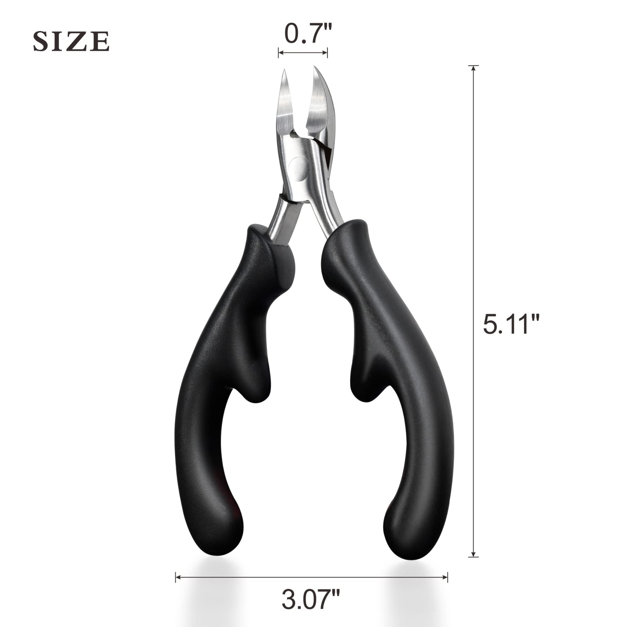 Rimei stainless steel nail grooming tool with safety cover