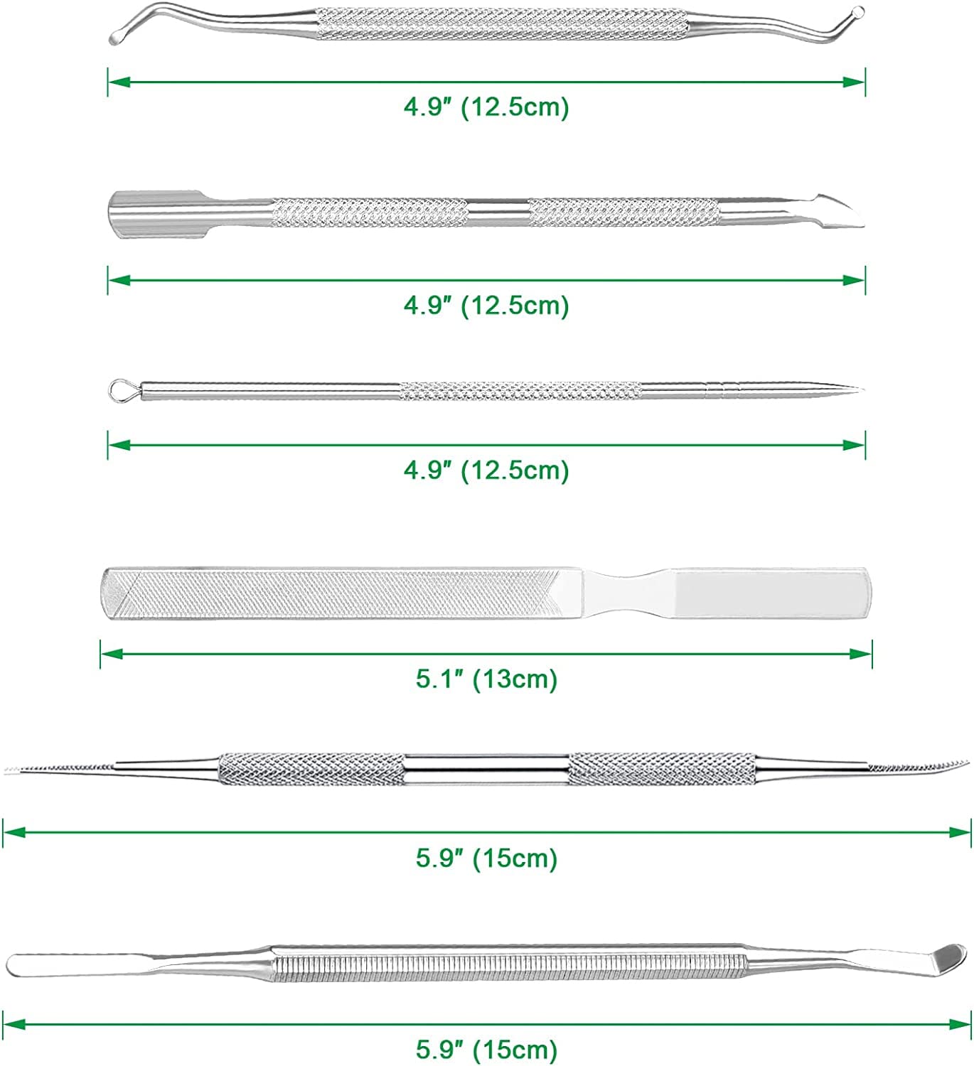 Surgical stainless steel nail lifters and files set