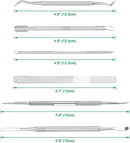 Surgical stainless steel nail lifters and files set