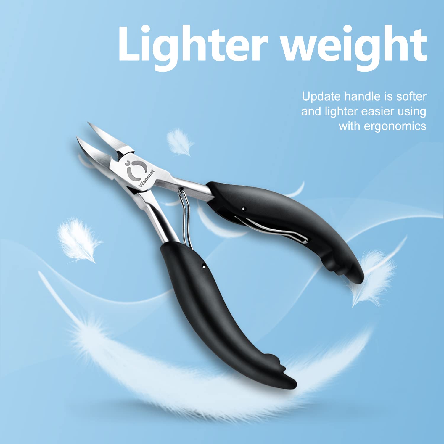 Close up of Wanmat toenail clipper sharp blades for thick nails