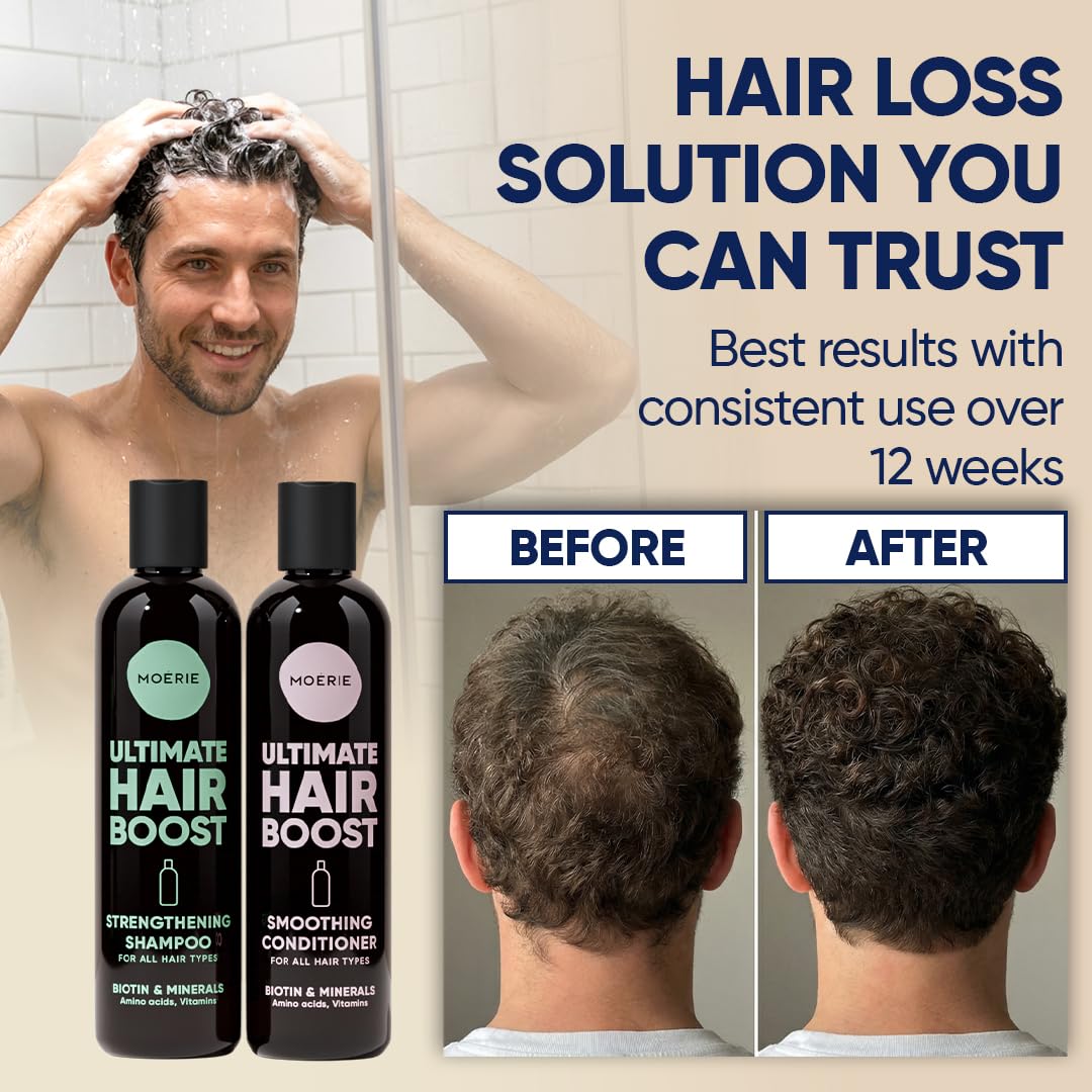 Moerie smoothing conditioner bottle for thinning hair volume