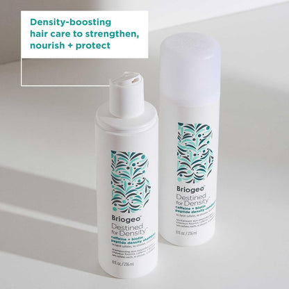 Authentic Briogeo density boosting hair care duo with packaging details.