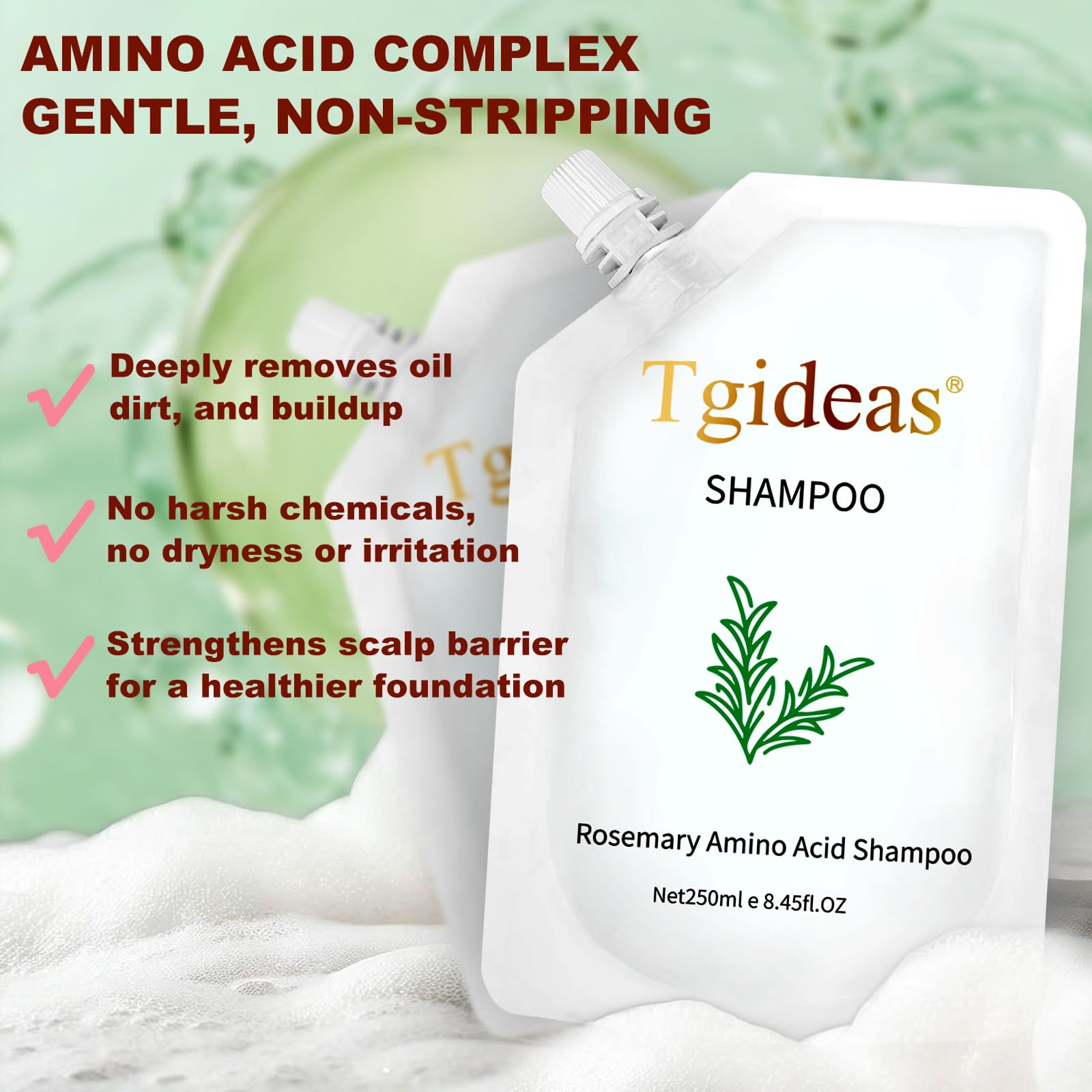 Tgideas Rosemary anti hair fall shampoo twin pack for hair thickening treatment