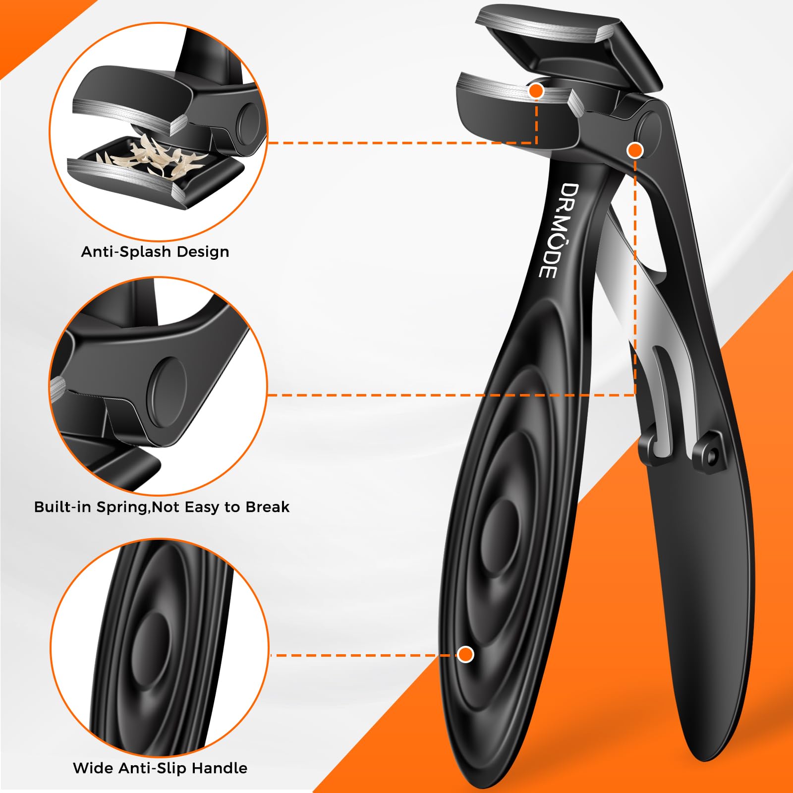 Wide jaw opening of Dr. Mode nail trimmer
