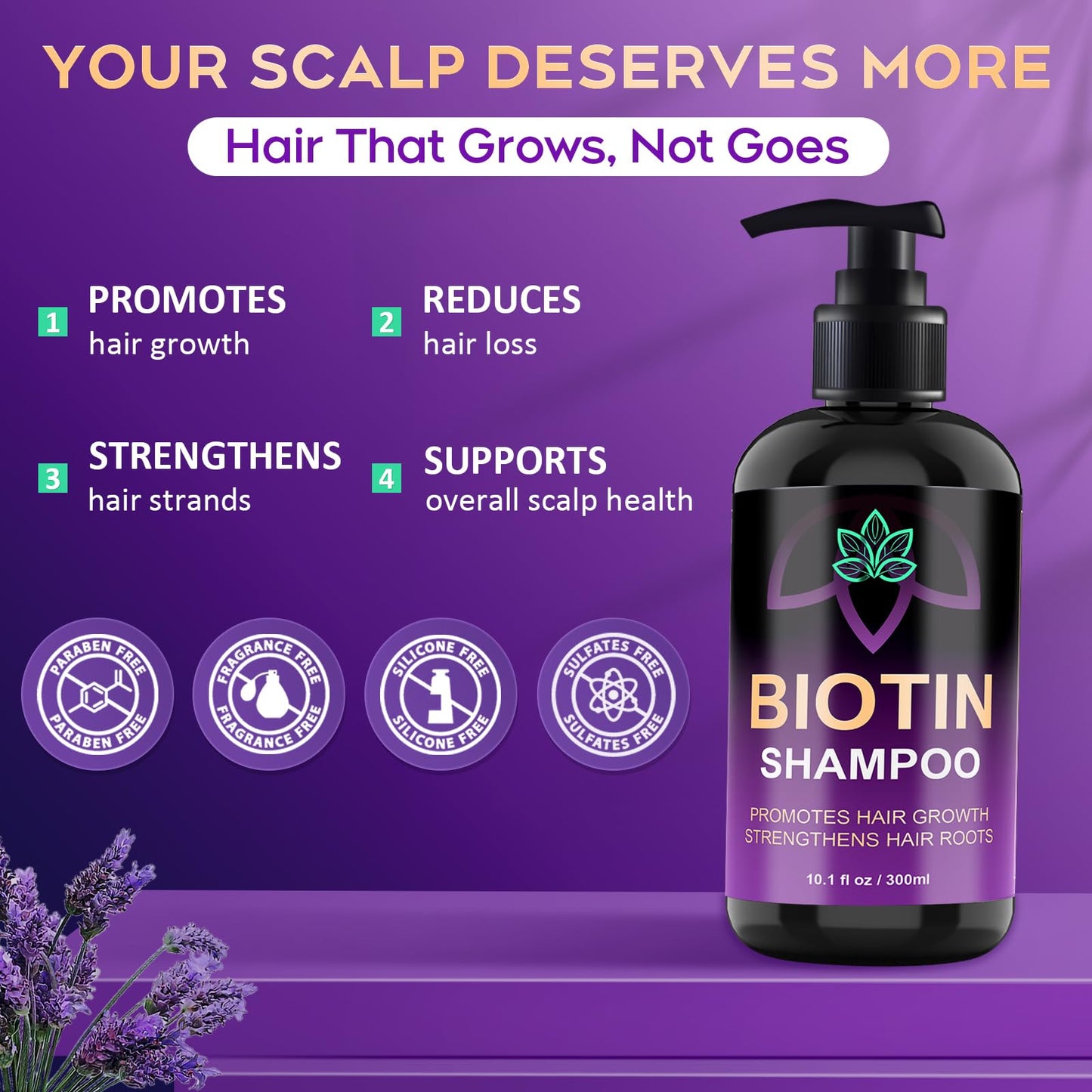 Authentic imported USA Oely biotin hair density treatment bottle packaging