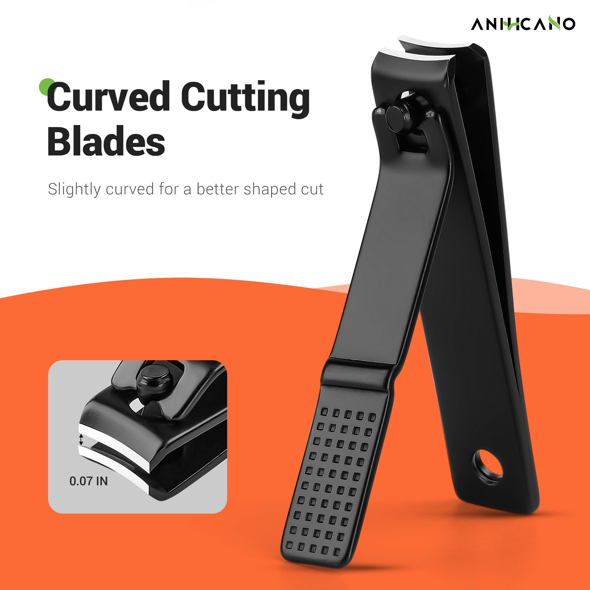 Matte black nail clipper set for men and women