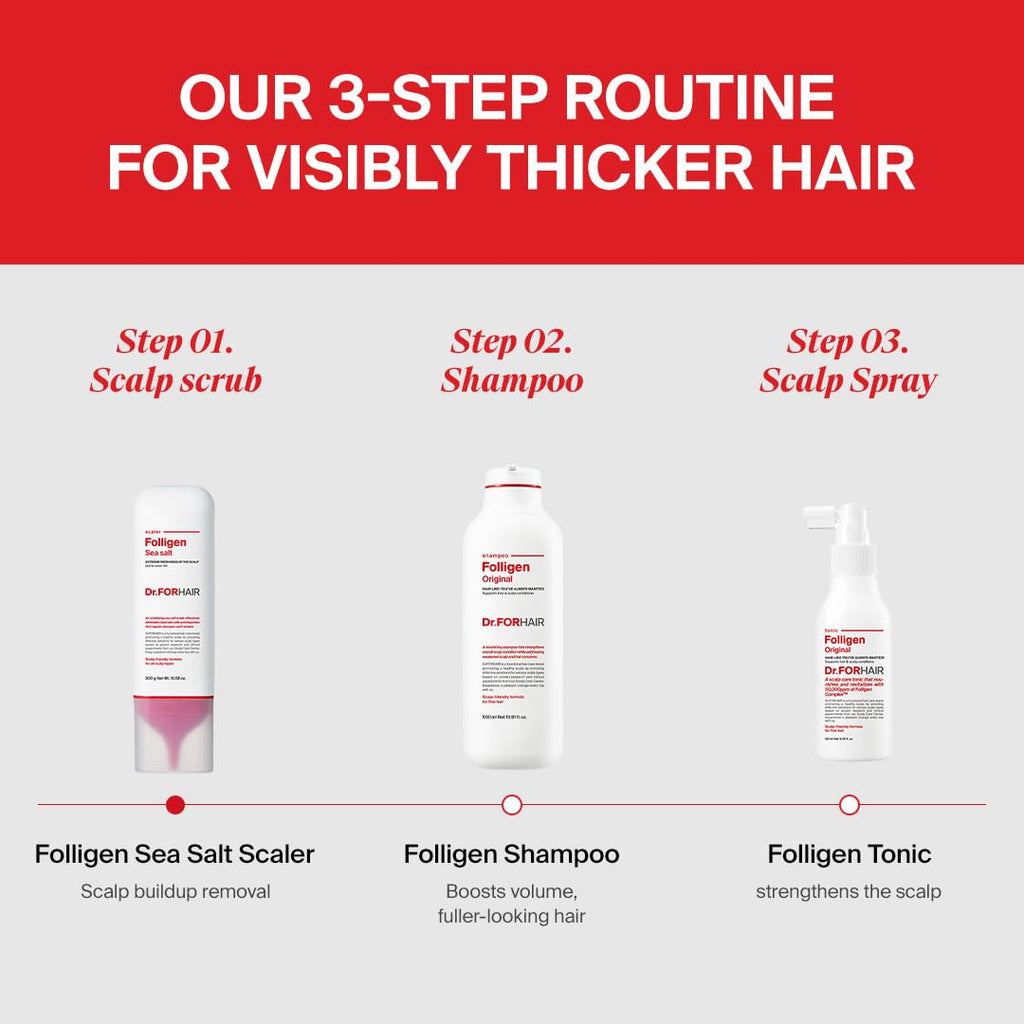 Dr.ForHair Folligen scalp care shampoo bottle cap and neck