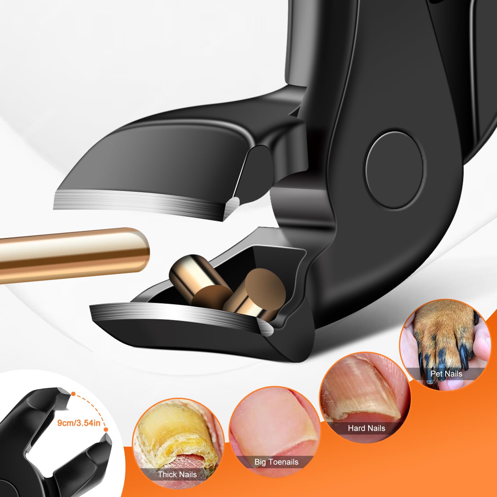 Ergonomic handle of DRMODE toenail clippers