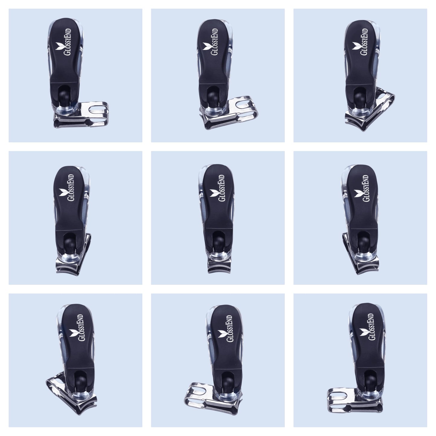 GlossyEnd professional rotary nail clipper side profile