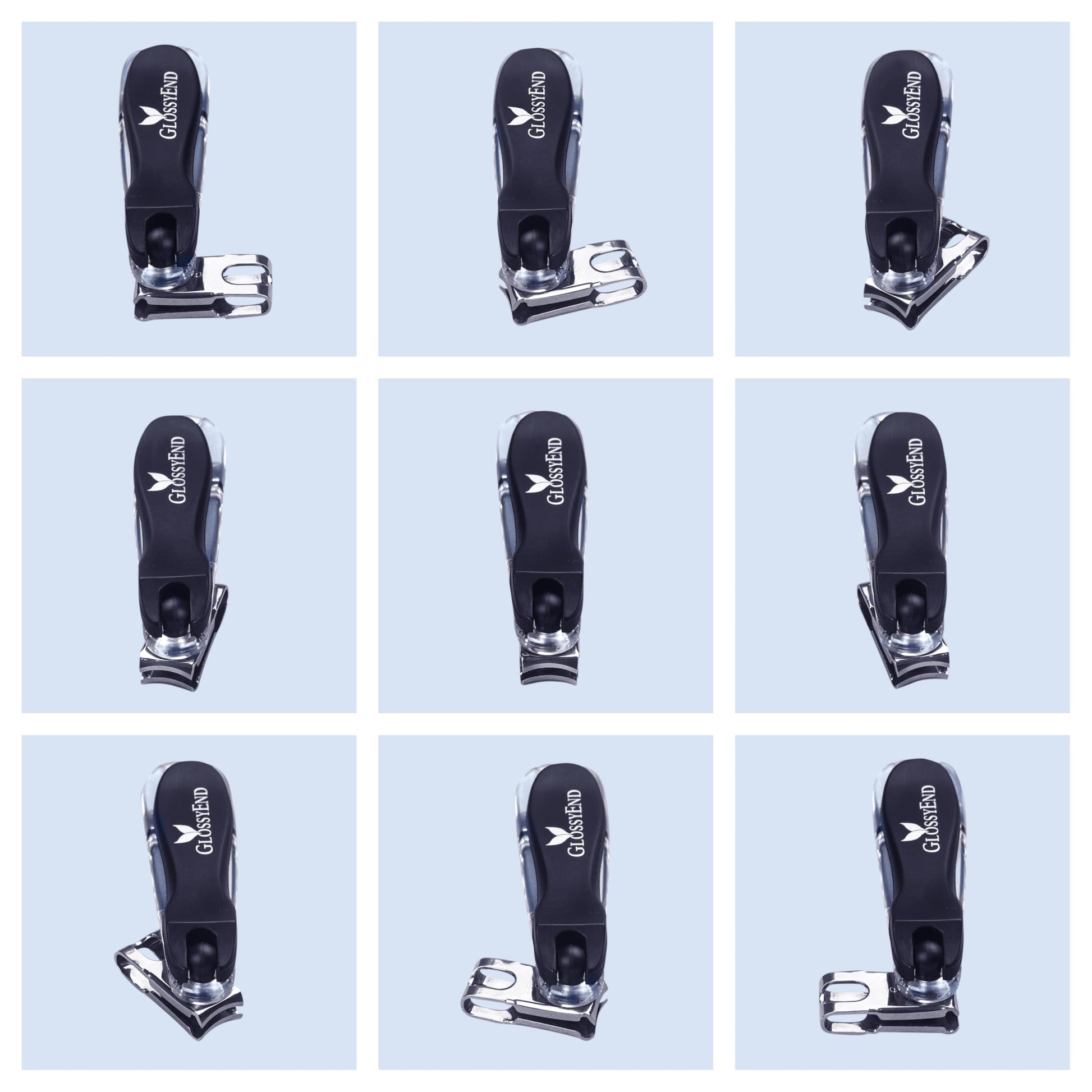 GlossyEnd professional rotary nail clipper side profile