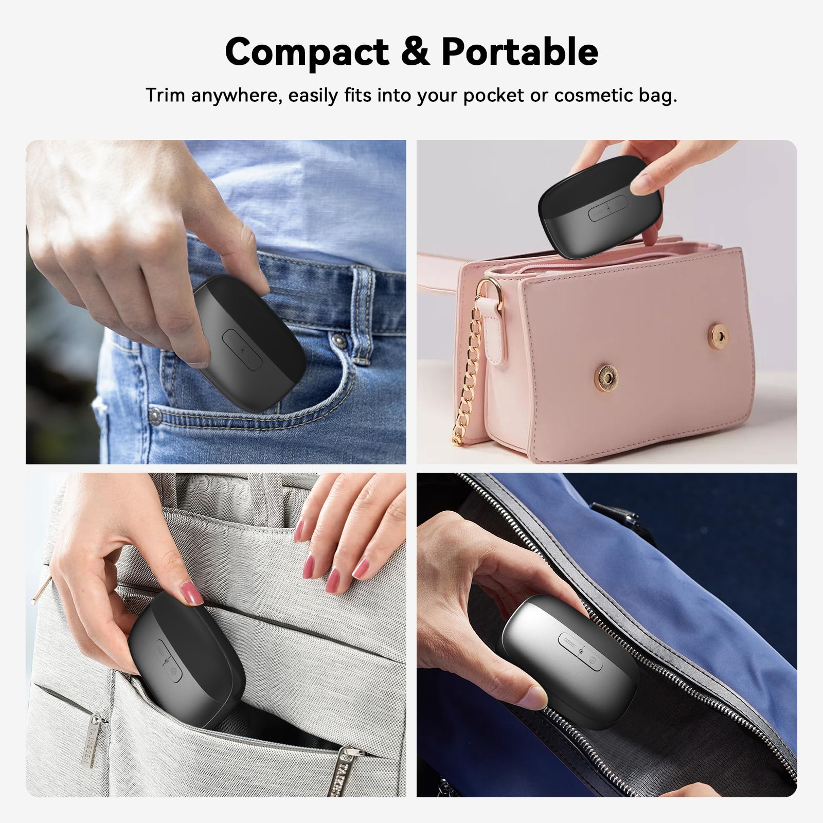 Close up of 3-in-1 nail trimmer grinding and polishing head