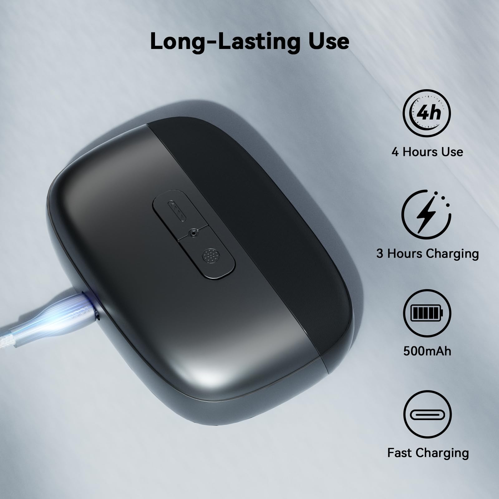 Ergonomic design of automatic nail clipper held in hand