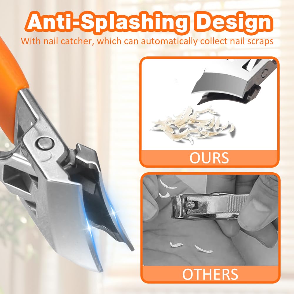 Fauppt nail clipper held in hand demonstrating ergonomic grip