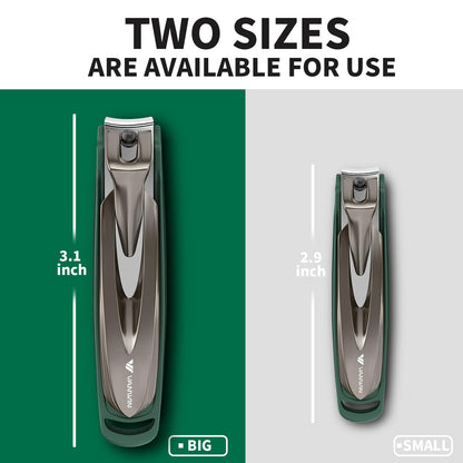 Large and small stainless steel nail cutters for men