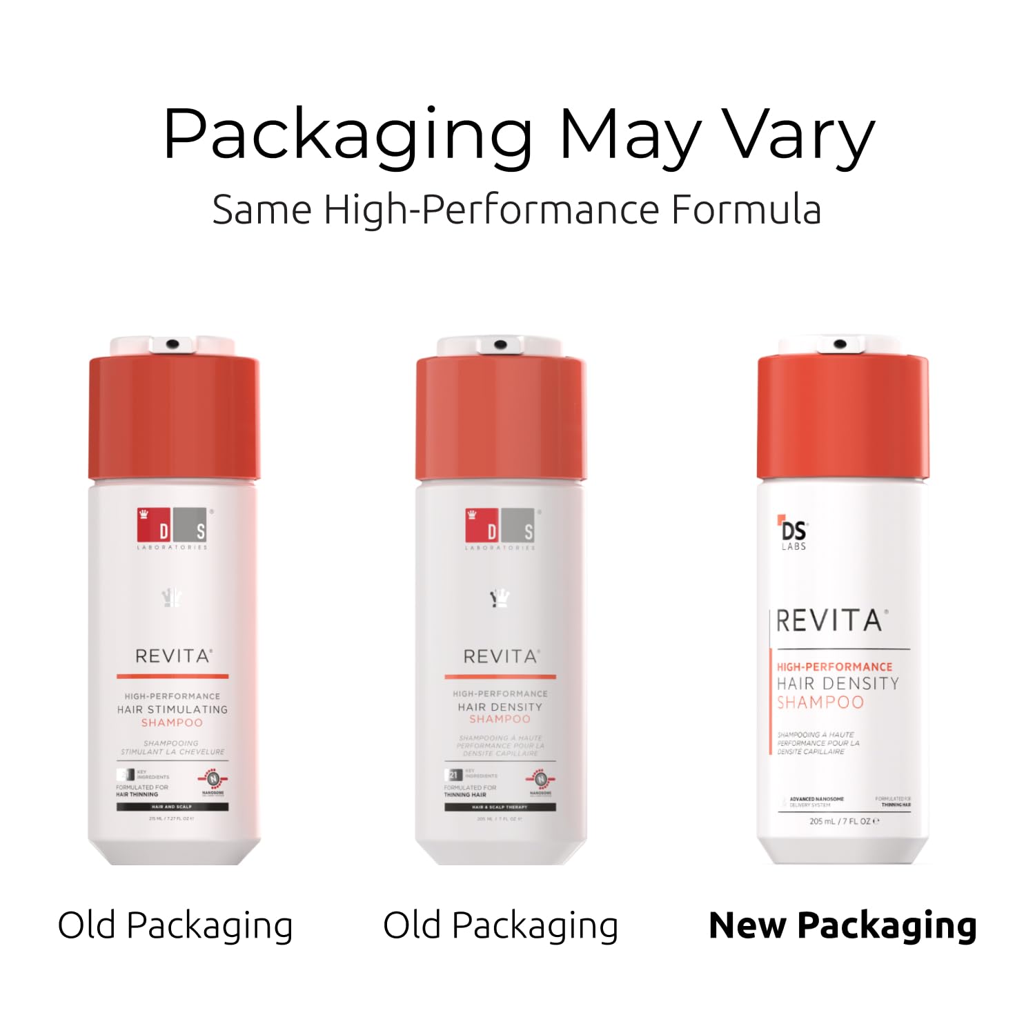 DS Labs Revita High Performance Shampoo 205 mL packaging details