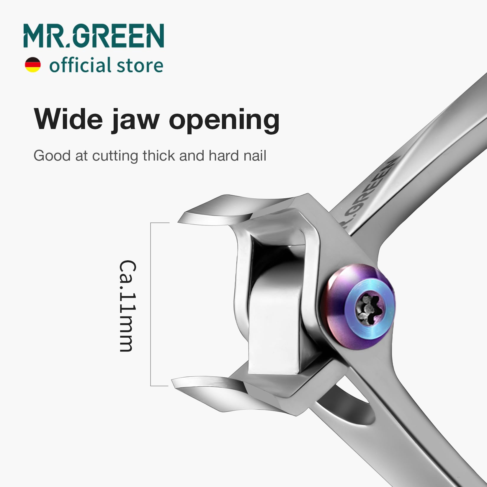 Top view of MR.GREEN manicure tool with nail file