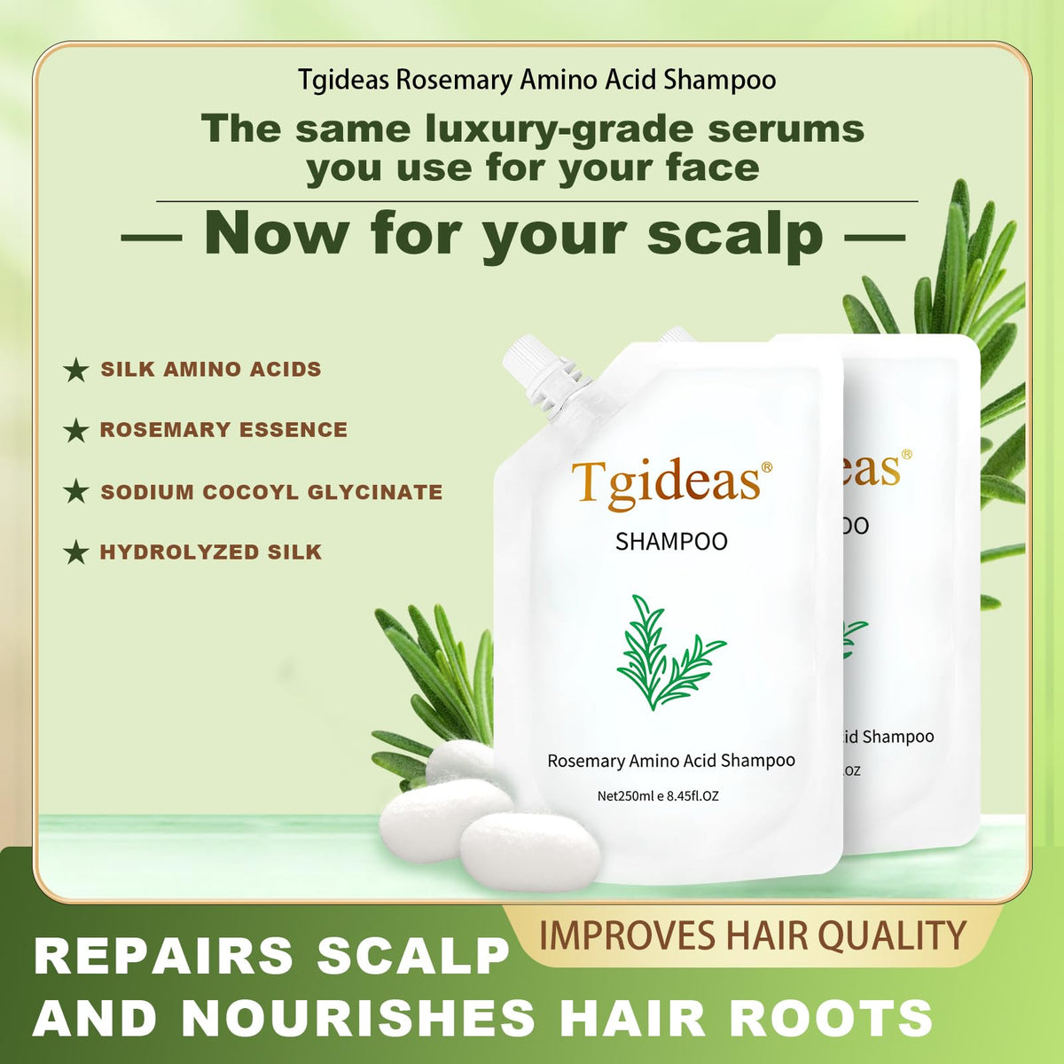 Tgideas hair growth shampoo twin pack product display