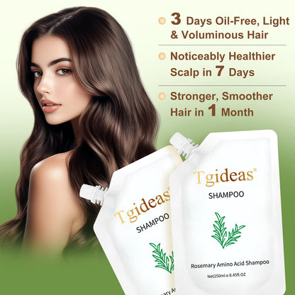 Close up of the packaging seal on the Tgideas anti hair fall biotin shampoo pack