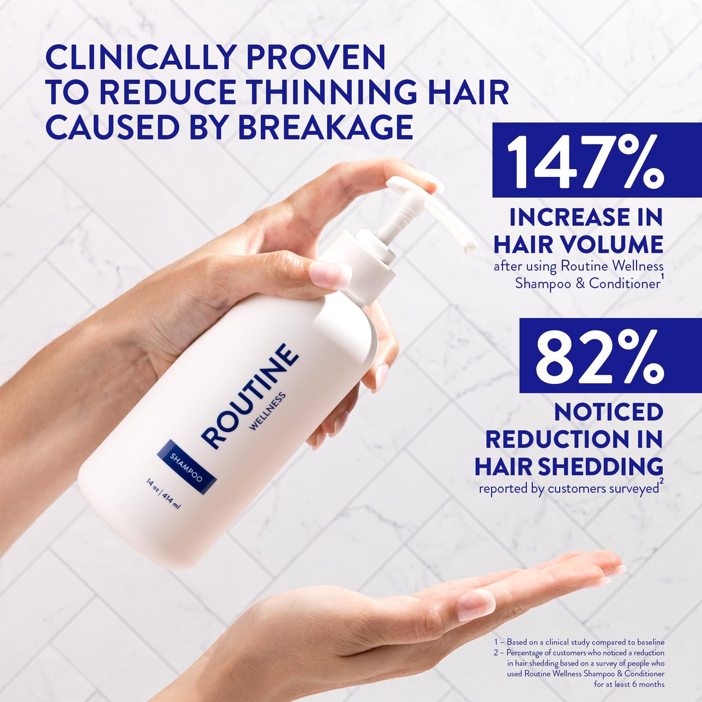 Routine Wellness biotin DHT blocker shampoo for hair loss control
