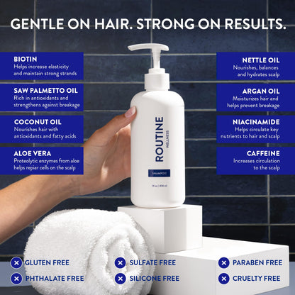 Rose hips variant Routine Wellness shampoo for men and women