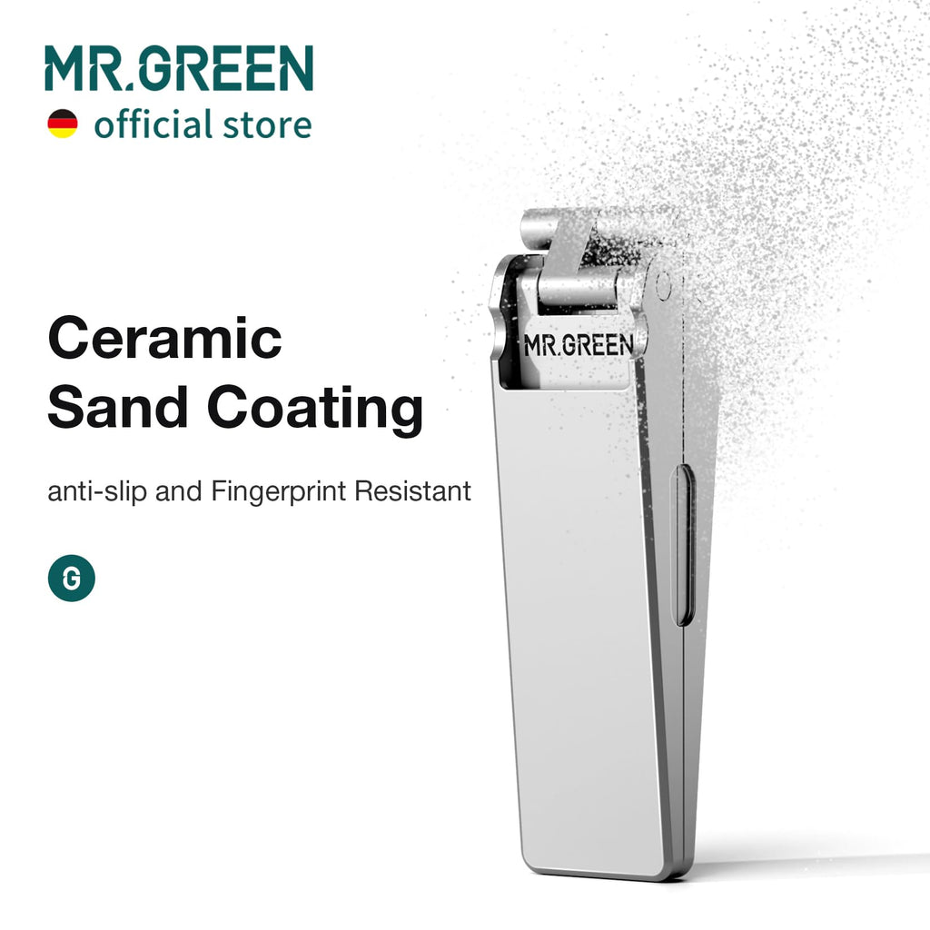 Mr. Green nail clipper with anti-splash design features