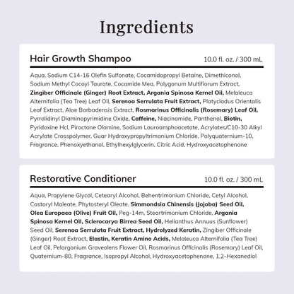 Side view of RootStim rosemary oil infused hair volume set for healthy scalp care.