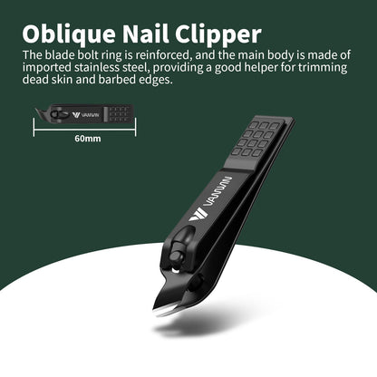 Ergonomic textured handles of Vanwin nail grooming set