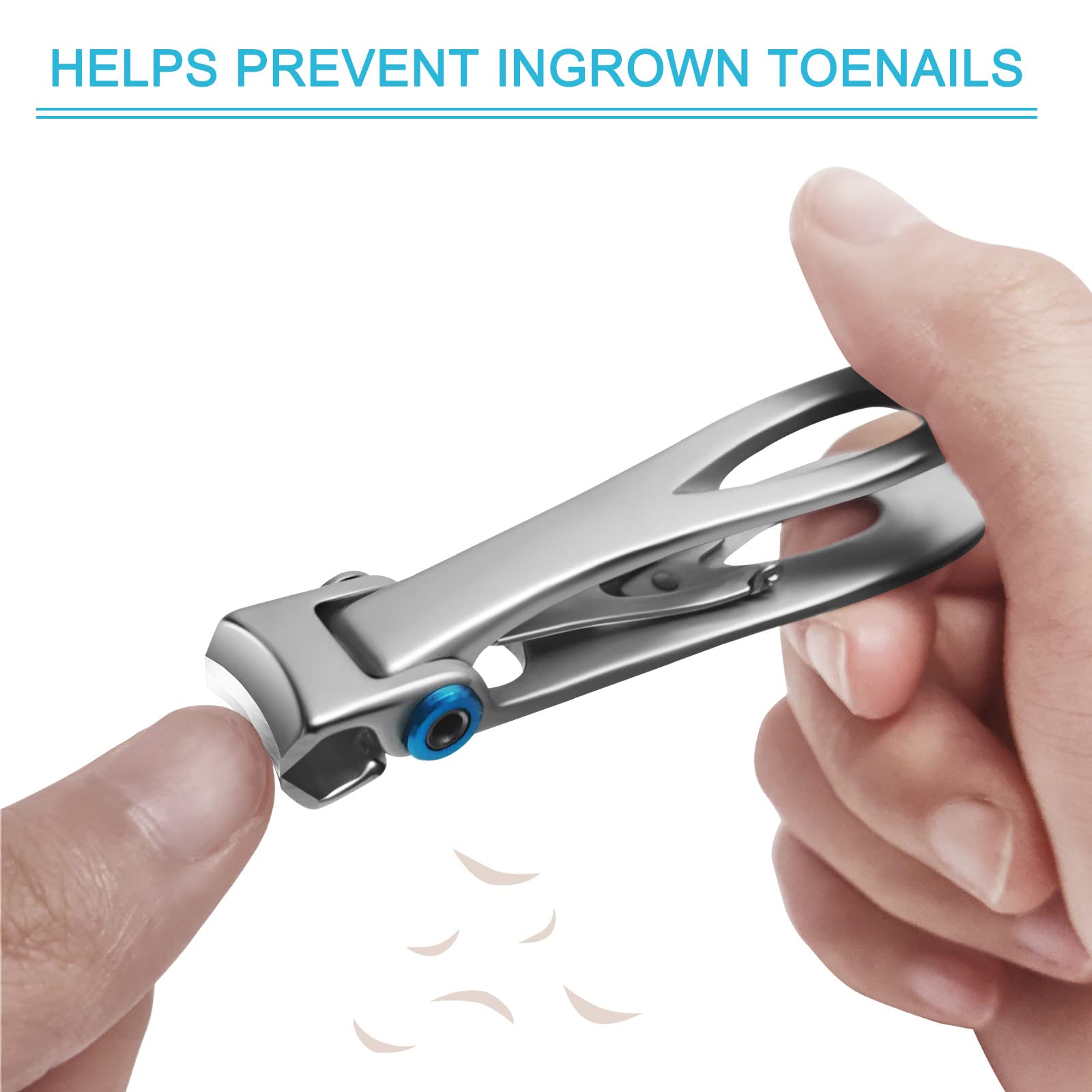 Werlla heavy duty nail clipper showing 17mm wide jaw opening