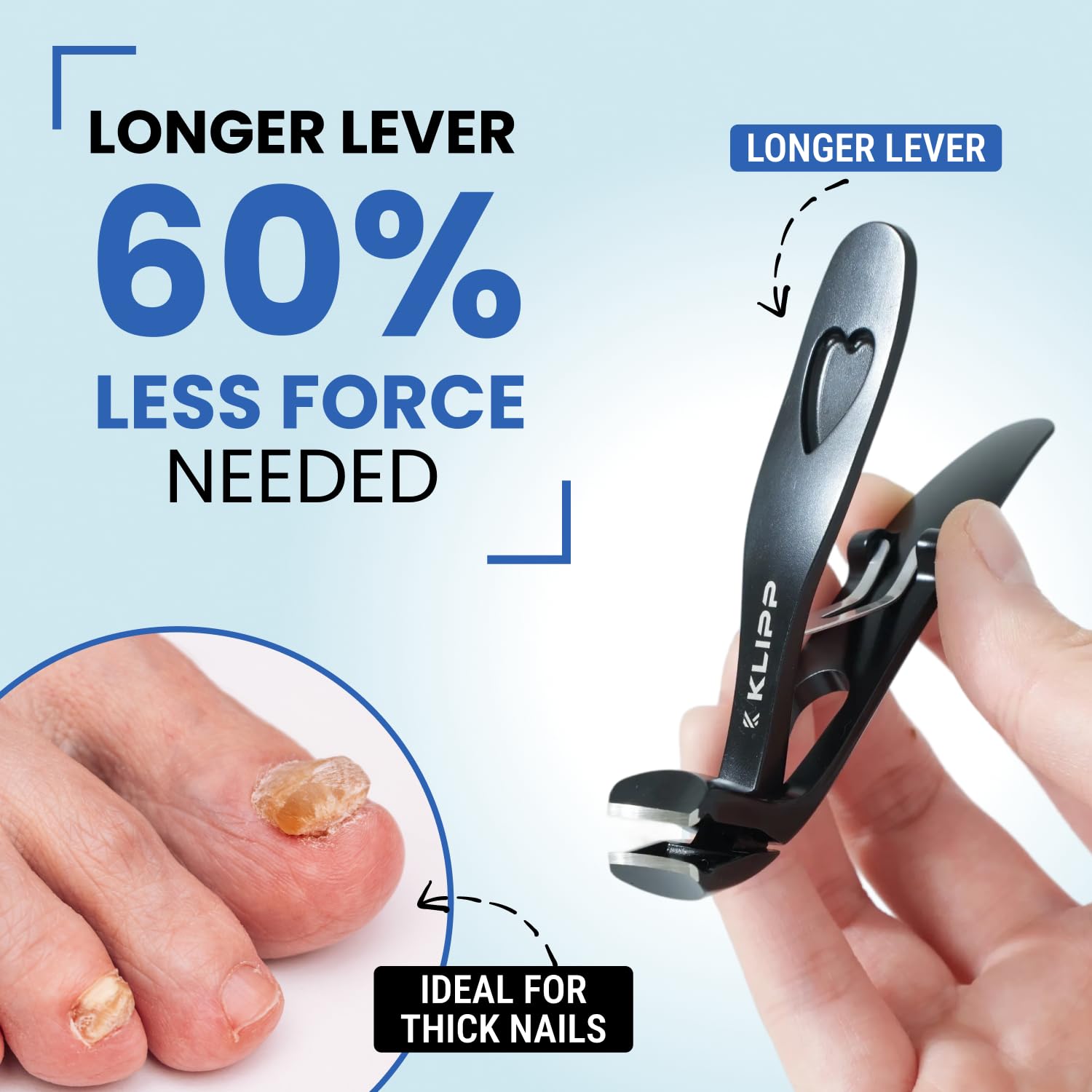 Klipp 15 millimeter wide jaw clipper showing opening