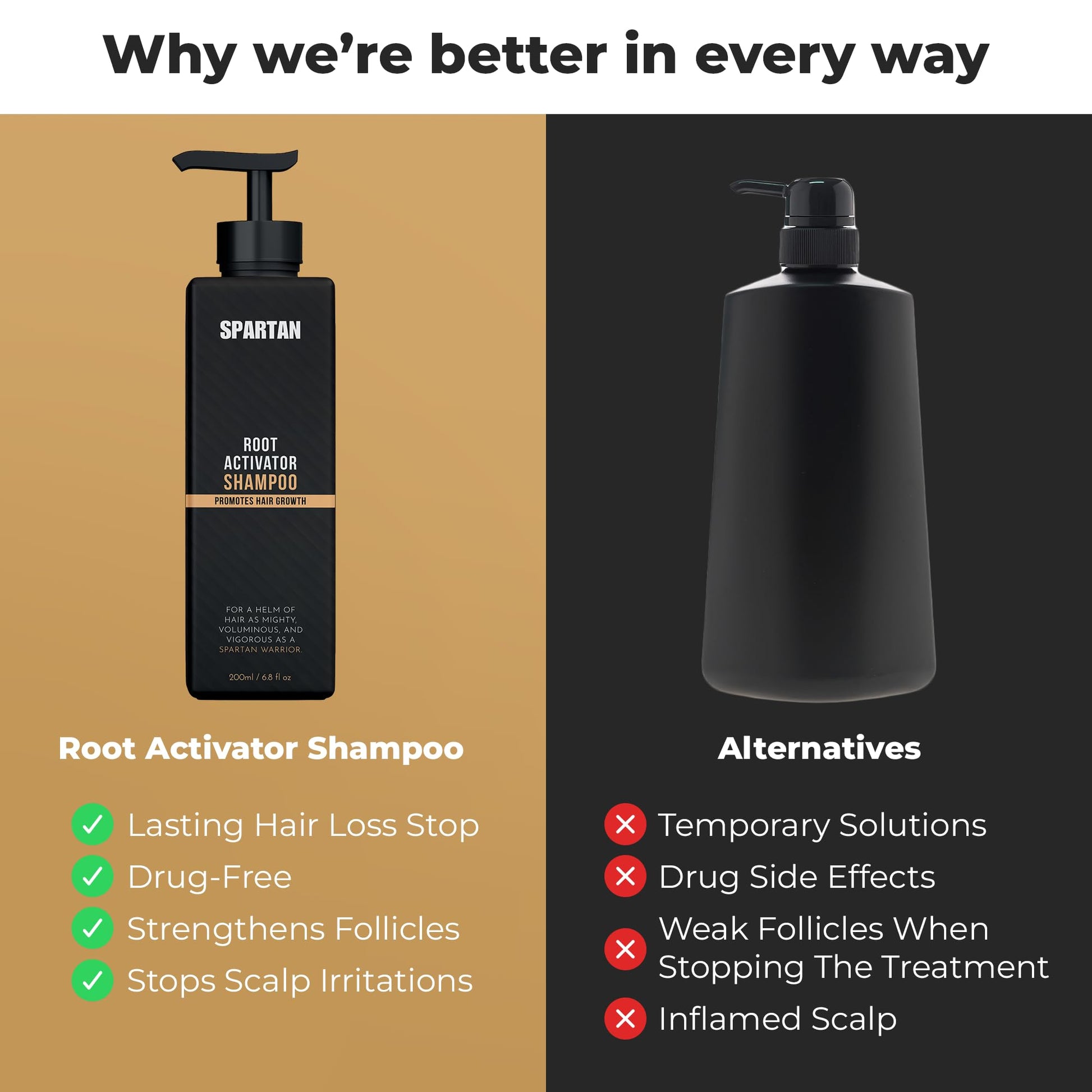 Close up of Spartan brand root activator liquid volume information