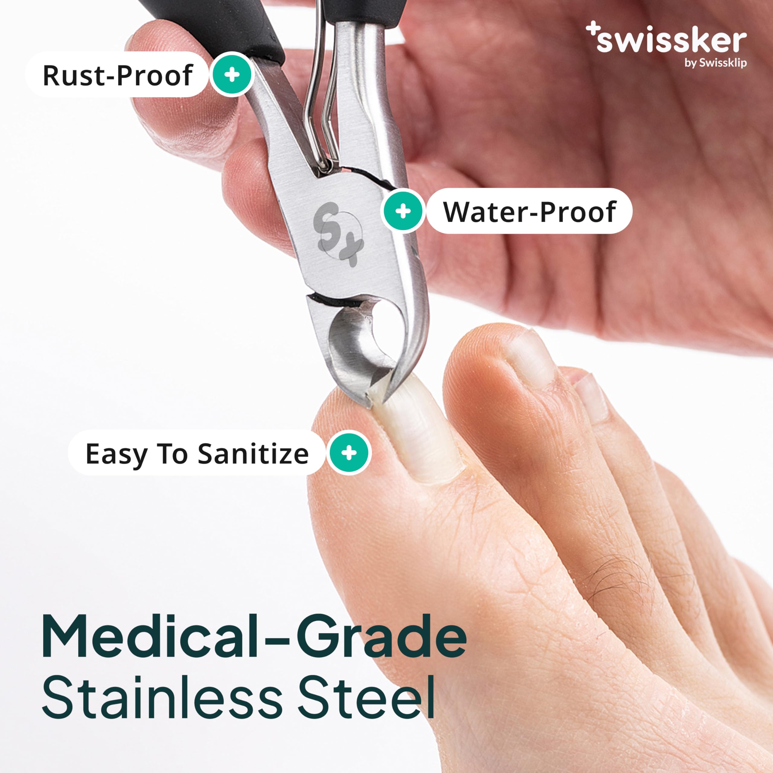 Professional heavy duty nail cutter with non-slip grip