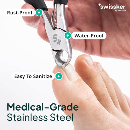 Professional heavy duty nail cutter with non-slip grip
