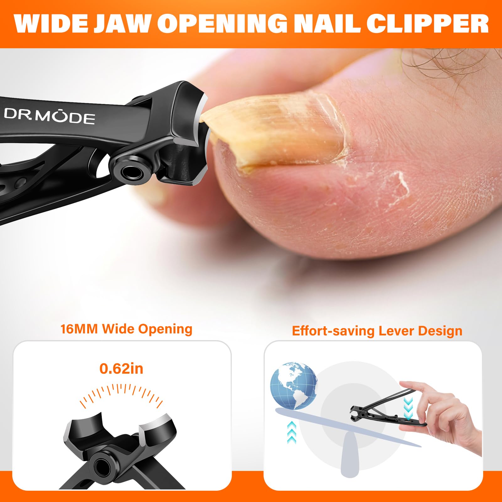 DRMODE ergonomic stainless steel ingrown nail tool set