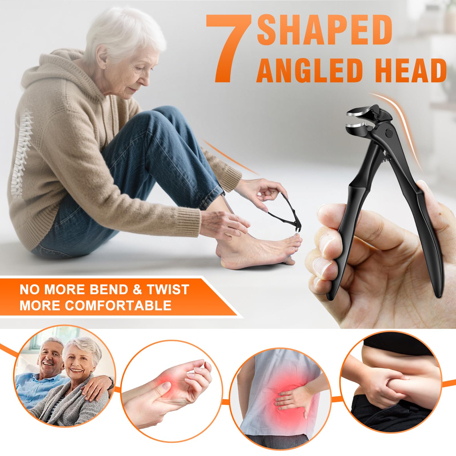 DRMODE long handled angled head nail clippers