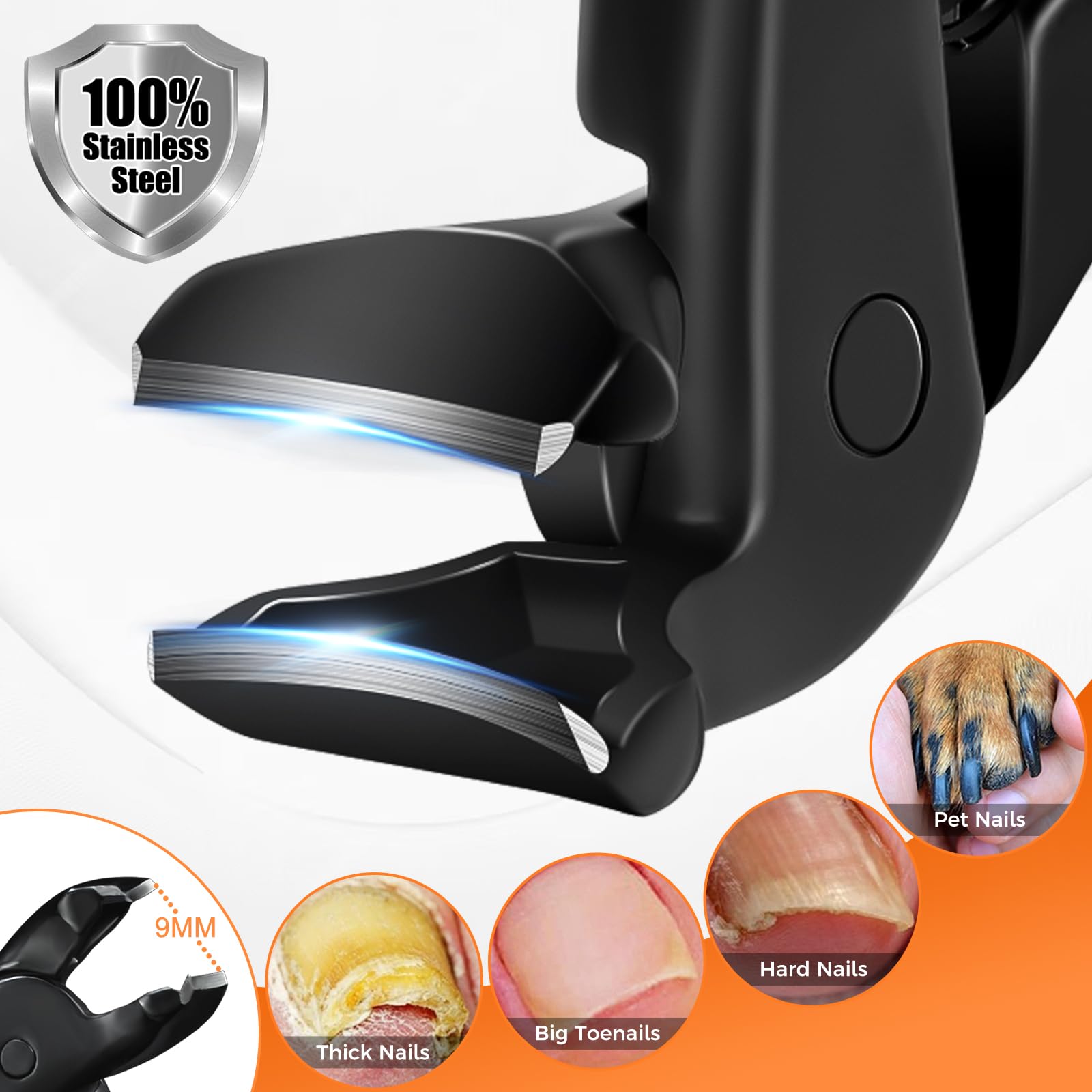 Side profile of DRMODE thick toenail clipper