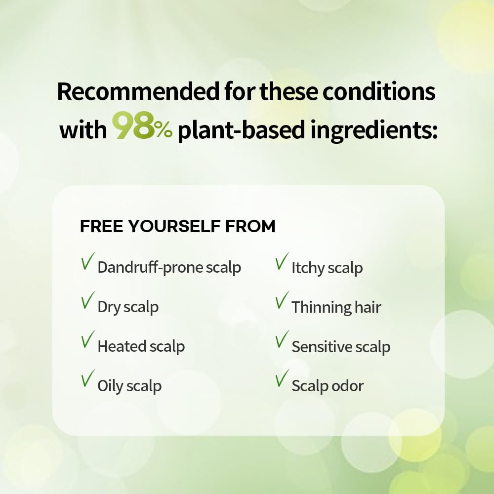 Korean scalp soothing lotion formula for oily and itchy skin treatment.