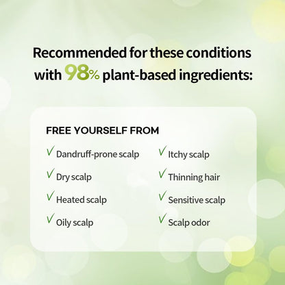Korean scalp soothing lotion formula for oily and itchy skin treatment.