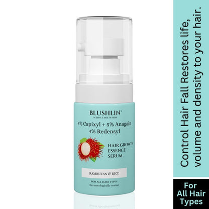 Blushlin multi peptide hair serum with Redensyl and Capixyl for hair fall control
